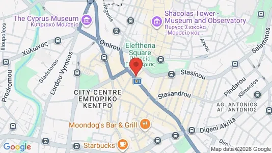 Apartments for rent i Nicosia Lefkosia - kort over placeringen