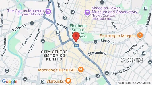 Apartments for rent i Nicosia Lefkosia - kort over placeringen