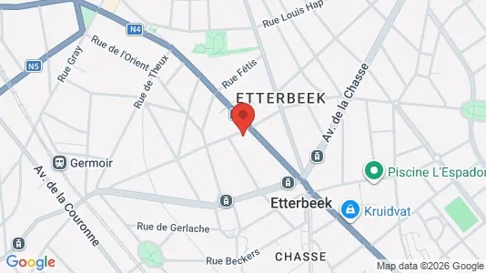 Apartments for rent i Brussels Etterbeek - kort over placeringen