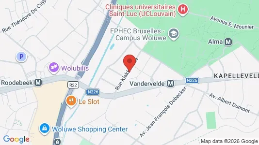 Apartments for rent i Brussels Sint-Lambrechts-Woluwe - kort over placeringen