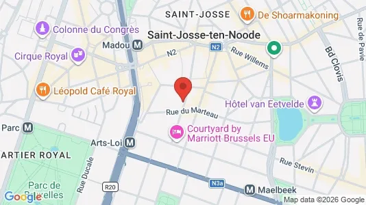 Apartments for rent i Brussels Sint-Joost-ten-Node - kort over placeringen