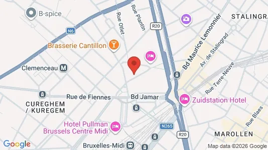 Apartments for rent i Brussels Anderlecht - kort over placeringen