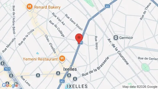 Apartments for rent i Brussels Elsene - kort over placeringen