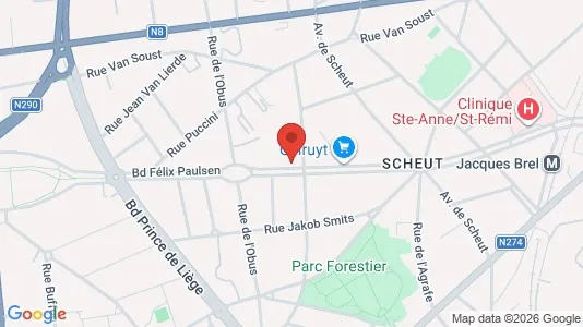 Apartments for rent i Brussels Anderlecht - kort over placeringen