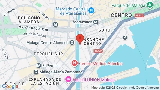Rooms for rent i Málaga - kort over placeringen