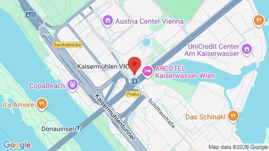 Apartments for rent i Vienna Donaustadt - kort over placeringen