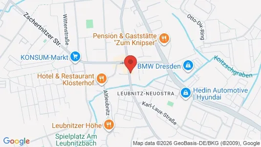 Apartments for rent i Dresden - kort over placeringen