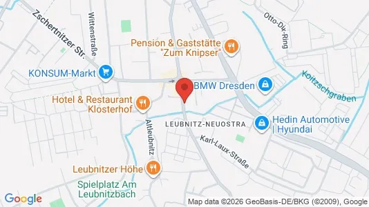 Apartments for rent i Dresden - kort over placeringen
