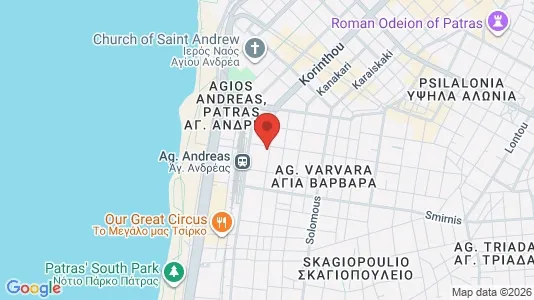 Apartments for rent i Patras - kort over placeringen