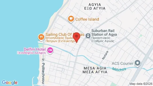 Apartments for rent i Patras - kort over placeringen
