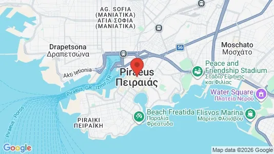 Apartments for rent i Piraeus - kort over placeringen