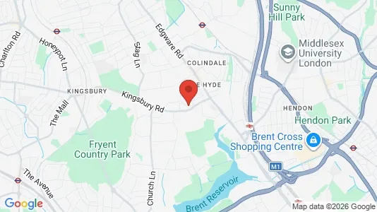 Apartments for rent i London NW9 - kort over placeringen