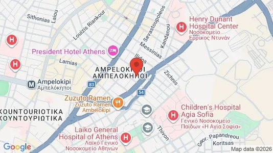 Apartments for rent i Athens Ampelokipoi - kort over placeringen