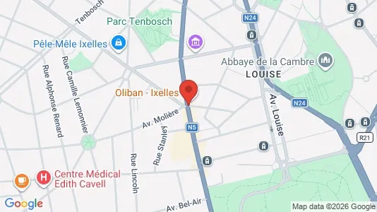 Apartments for rent i Brussels Elsene - kort over placeringen
