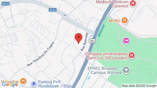 Apartments for rent i Brussels Sint-Lambrechts-Woluwe - kort over placeringen