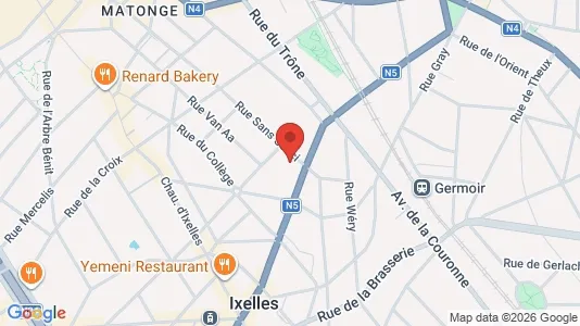 Apartments for rent i Brussels Elsene - kort over placeringen