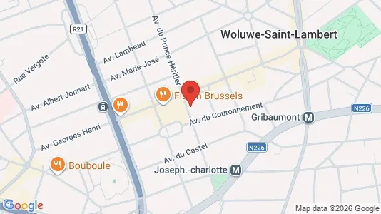 Apartments for rent i Brussels Sint-Lambrechts-Woluwe - kort over placeringen
