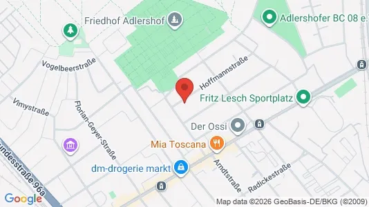 Apartments for rent i Berlin Treptow-Köpenick - kort over placeringen