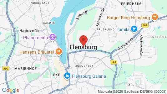 Apartments for rent i Flensburg - kort over placeringen