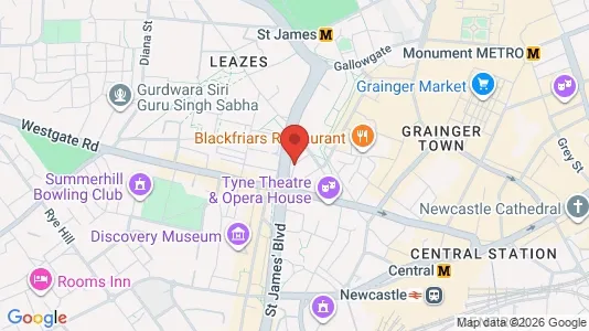 Apartments for rent i Newcastle upon Tyne - Tyne and Wear - kort over placeringen