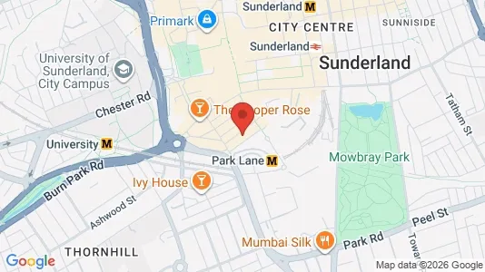 Apartments for rent i Sunderland - Tyne and Wear - kort over placeringen