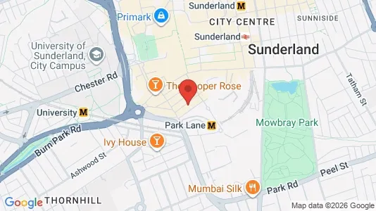 Apartments for rent i Sunderland - Tyne and Wear - kort over placeringen