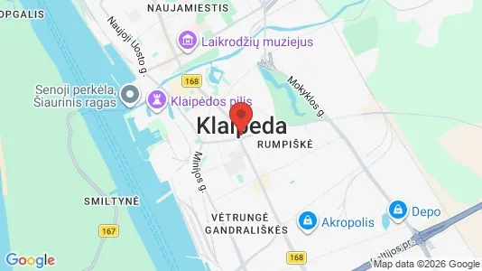 Apartments for rent i Klaipėda - kort over placeringen