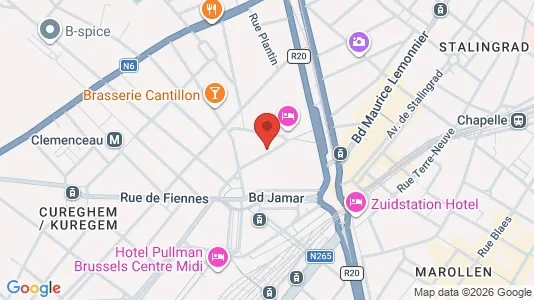 Apartments for rent i Brussels Anderlecht - kort over placeringen