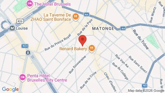 Apartments for rent i Brussels Elsene - kort over placeringen