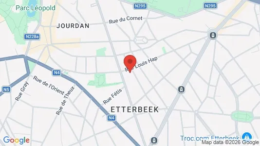 Apartments for rent i Brussels Etterbeek - kort over placeringen