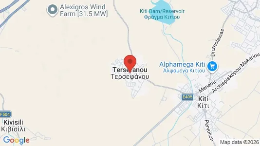 Apartments for rent i Tersefanou - kort over placeringen