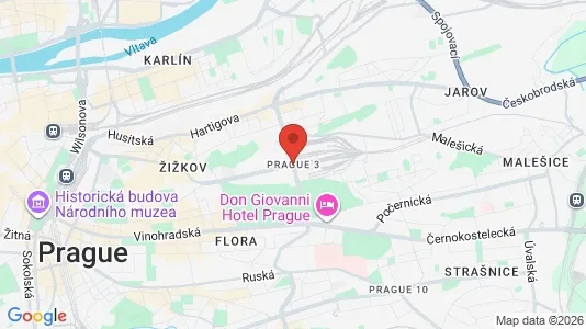 Apartments for rent i Prague 3 - kort over placeringen