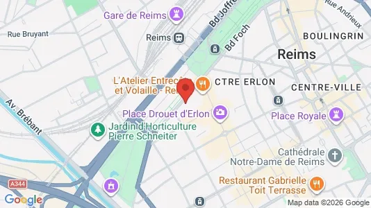 Apartments for rent i Reims - kort over placeringen