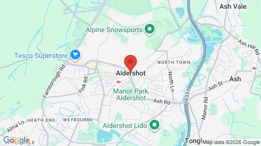 Houses for rent i Aldershot - Hampshire - kort over placeringen