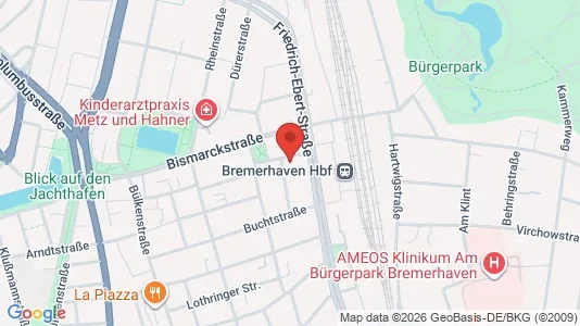 Apartments for rent i Bremerhaven - kort over placeringen
