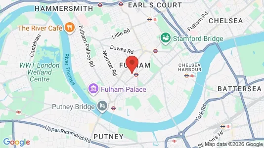 Houses for rent i London SW6 - kort over placeringen