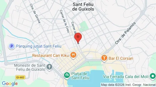 Apartments for rent i Sant Feliu de Guíxols - kort over placeringen