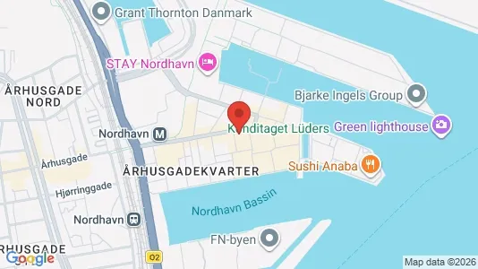 Apartments for rent i Nordhavn - kort over placeringen