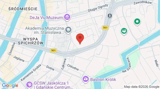 Apartments for rent i Gdańsk - kort over placeringen