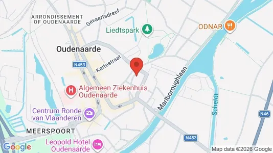Apartments for rent i Oudenaarde - kort over placeringen
