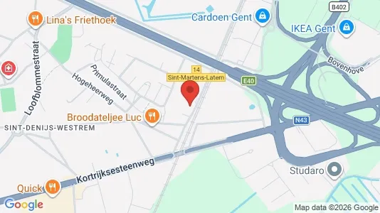 Apartments for rent i Gent Sint-Denijs-Westrem - kort over placeringen