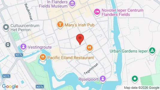Apartments for rent i Ieper - kort over placeringen