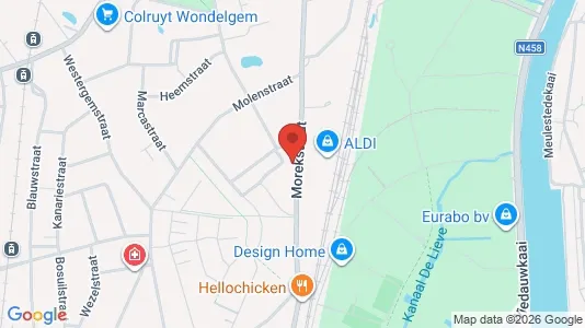 Apartments for rent i Gent Wondelgem - kort over placeringen