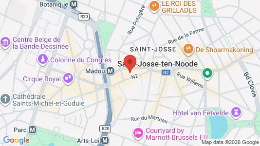 Apartments for rent i Brussels Sint-Joost-ten-Node - kort over placeringen