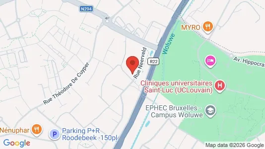 Apartments for rent i Brussels Sint-Lambrechts-Woluwe - kort over placeringen