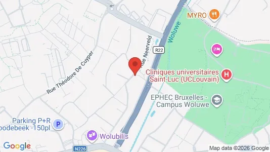 Apartments for rent i Brussels Sint-Lambrechts-Woluwe - kort over placeringen