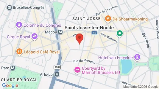 Apartments for rent i Brussels Sint-Joost-ten-Node - kort over placeringen