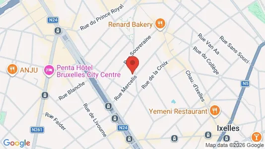 Apartments for rent i Brussels Elsene - kort over placeringen