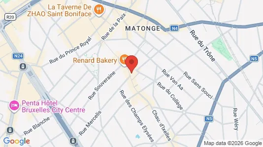 Apartments for rent i Brussels Elsene - kort over placeringen