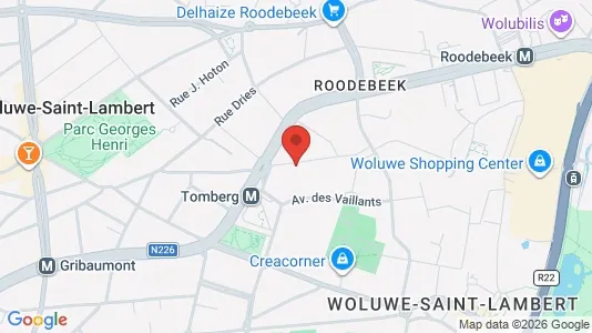 Apartments for rent i Brussels Sint-Lambrechts-Woluwe - kort over placeringen